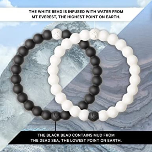 Lokai Bracelet - White - Find Your Balance Earth and Water - Original Lokai EACH - Picture 10 of 14
